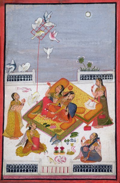 Ladies Watching Pigeons by Bundi School